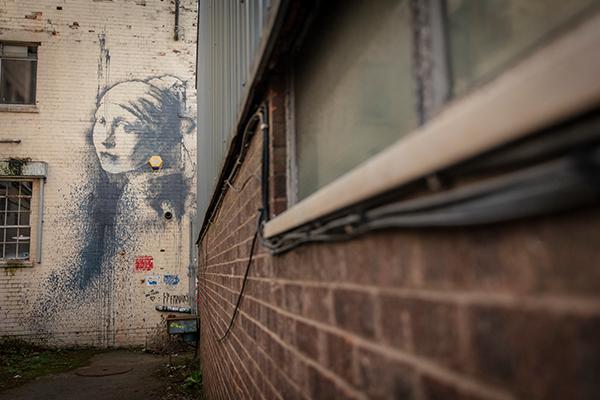 Bristol, United Kingdom, 21st February 2019, Girl with a Pierced Eardrum by Banksy